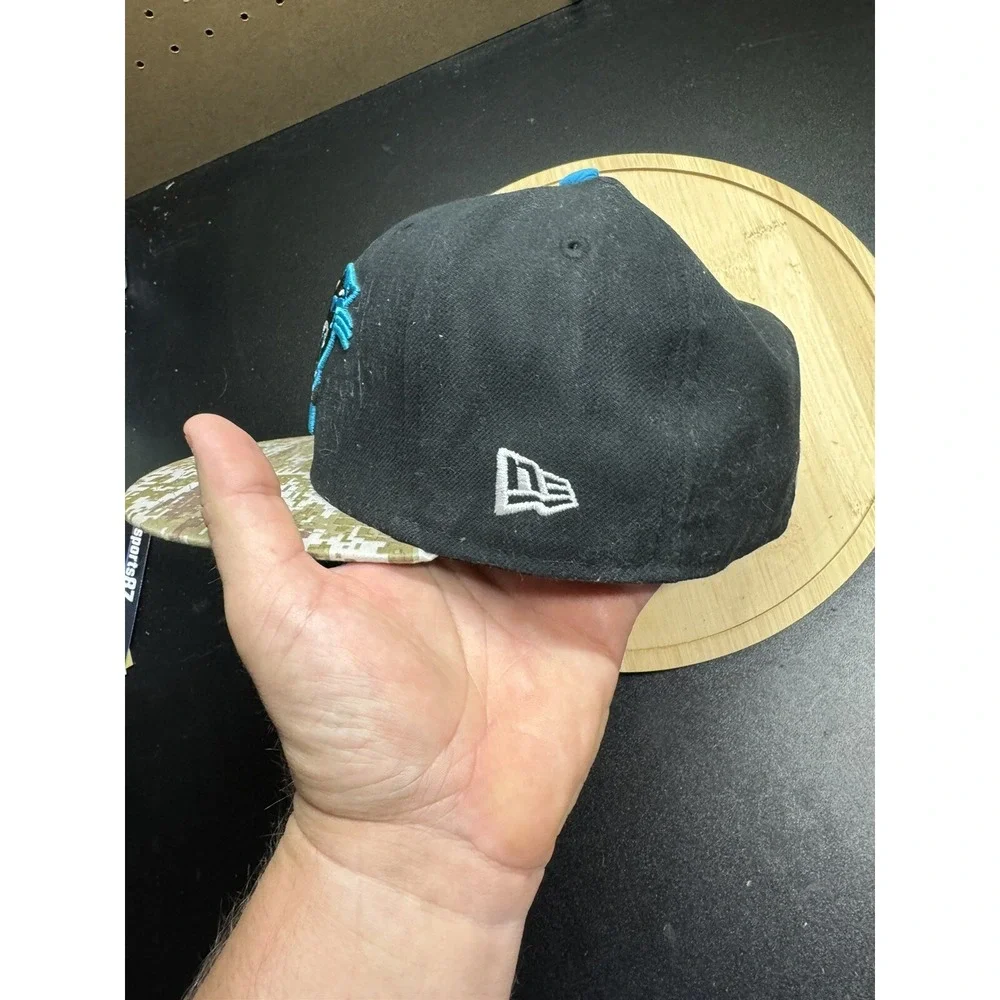 New Era 59FIFTY CAROLINA PANTHERS SALUTE TO‎ SERVICE Hat ON FIELD Cap Camo 7